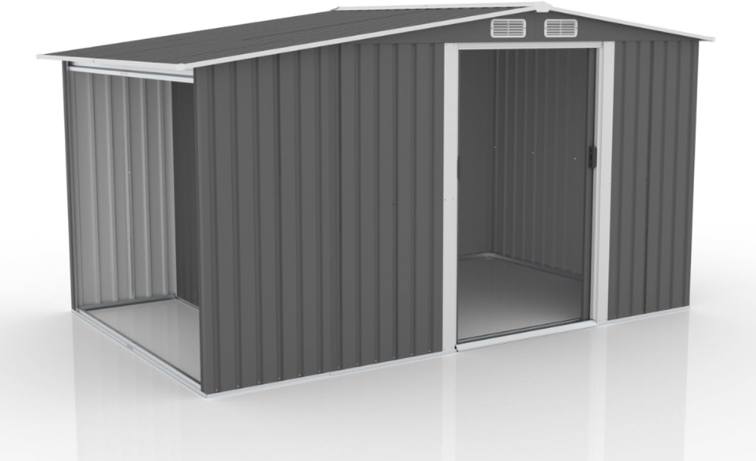 etevert - Vosges - abri jardin 6.87m² métal robuste, abri bûches