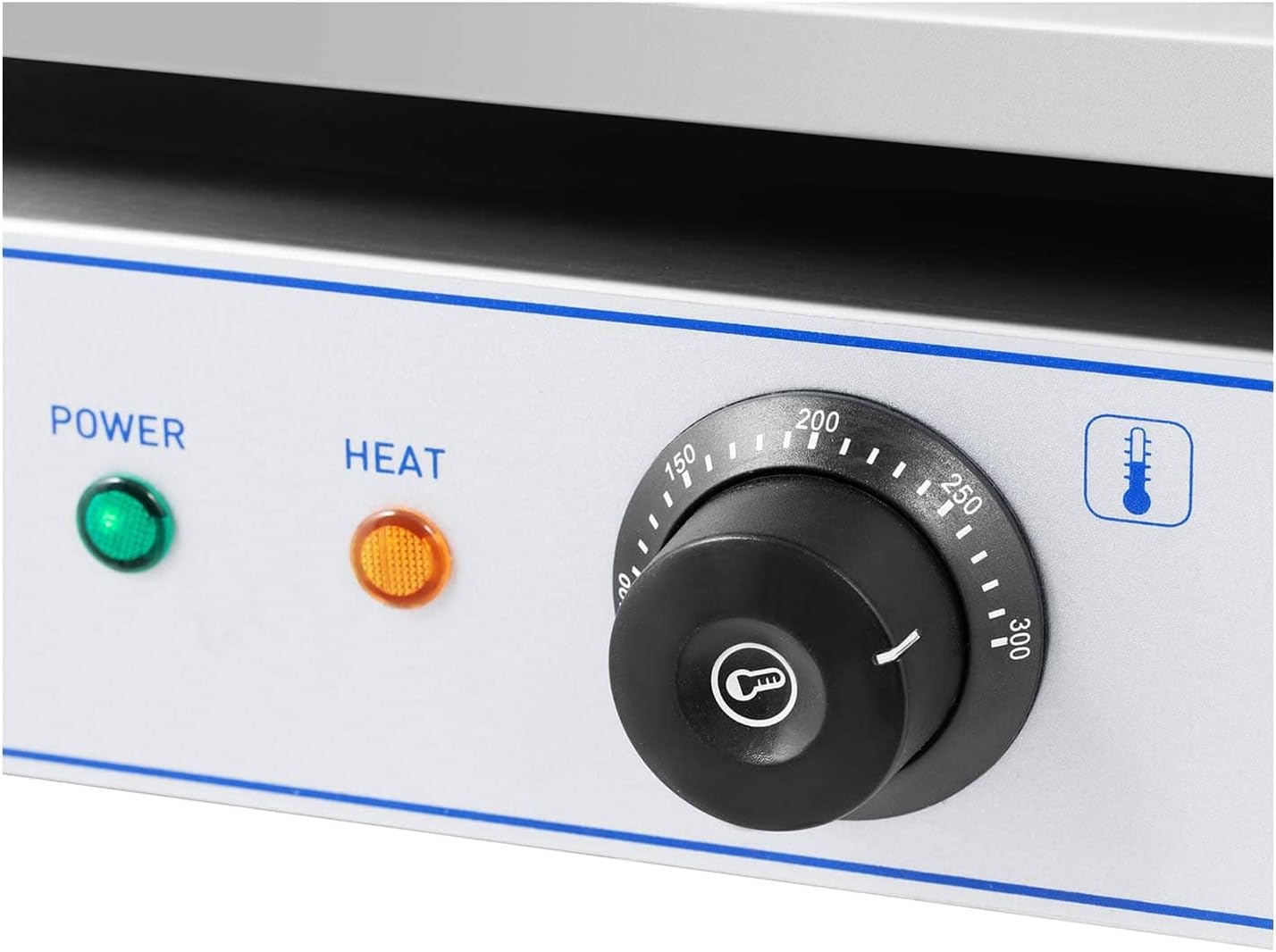 etevert - Plancha Électrique Lisse Inox 55x35 cm 3000W Restaurant