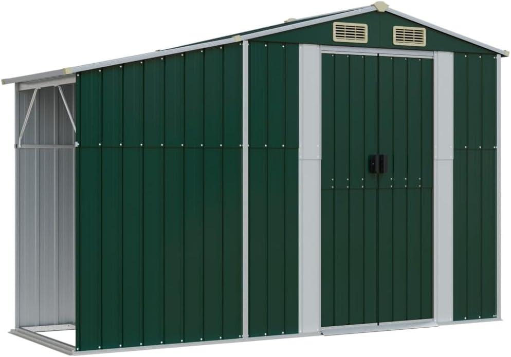 Abri de Jardin - modèle standard - 277x365,5x179 cm - Acier galvanisé, abri de stockage et outils de jardin