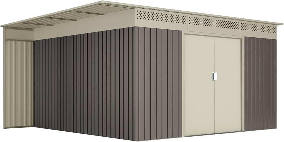 etevert Abri de Jardin Premium Uppsala 13.22 m2 - Garantie 10 Ans - 333x397x191cm