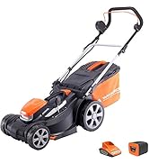 etevert Tondeuse à Gazon Rotative Sans Fil 37cm, avec Batterie Lithium-Ion 40V et Chargeur Rap...