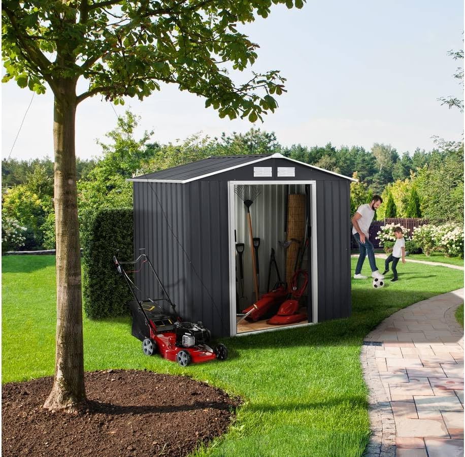 etevert - Abri de Métal Vegas - 2.7m² - gris - 1299_‎93414