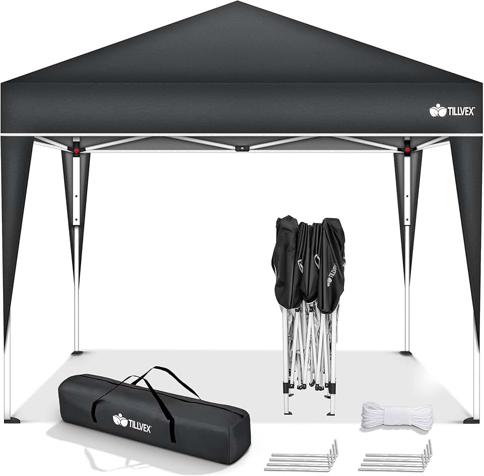 etevert - Tente Pliante Jardin série - 3x3m - Hauteur réglable, UV50+, sac