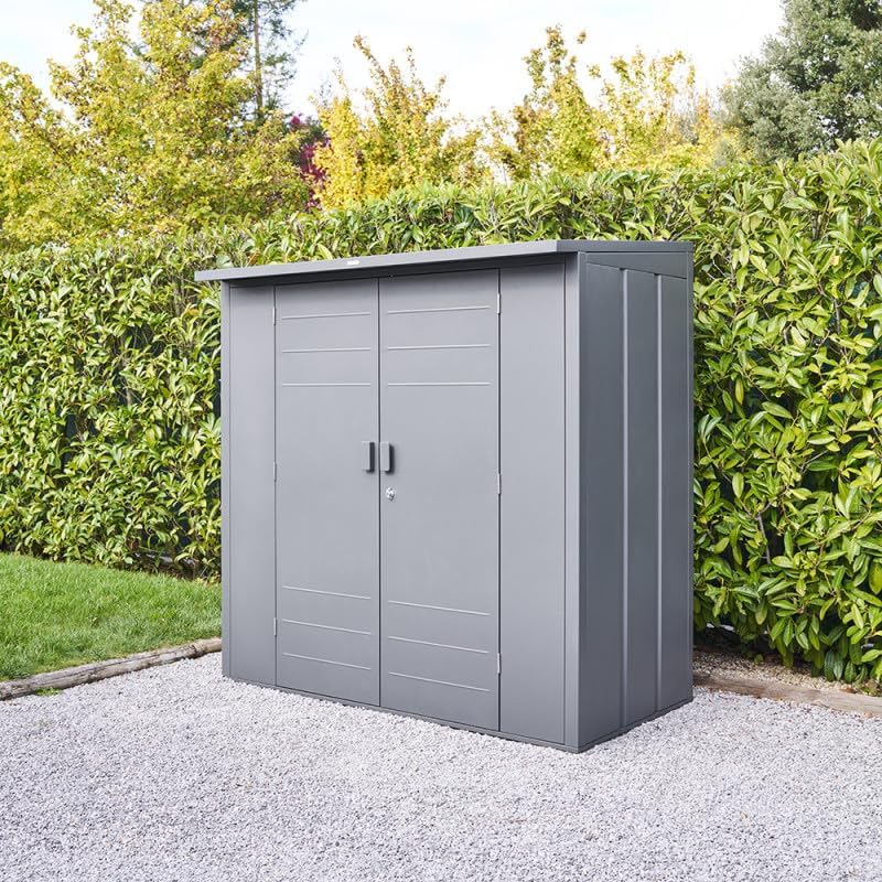 etevert - Abri de Jardin Forgia 2,2m² - acier graphite robuste