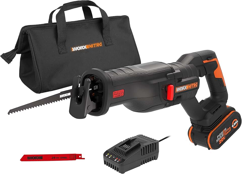 etevert - Scie sabre brushless, 29mm course, 20V, légère, WX516