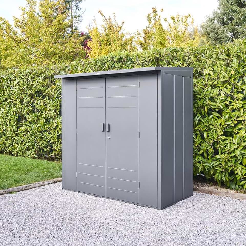 etevert - Abri de Jardin Forgia 2,2m² - acier graphite robuste