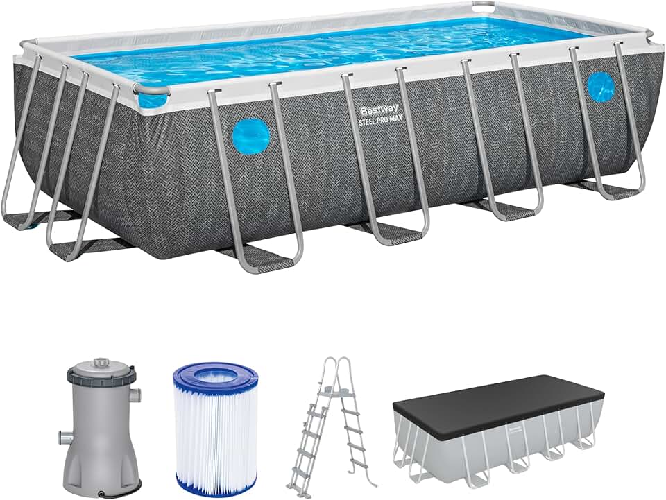 etevert - Steel Pro Max - 488x244x122 cm - Piscine rectangulaire, Splashview