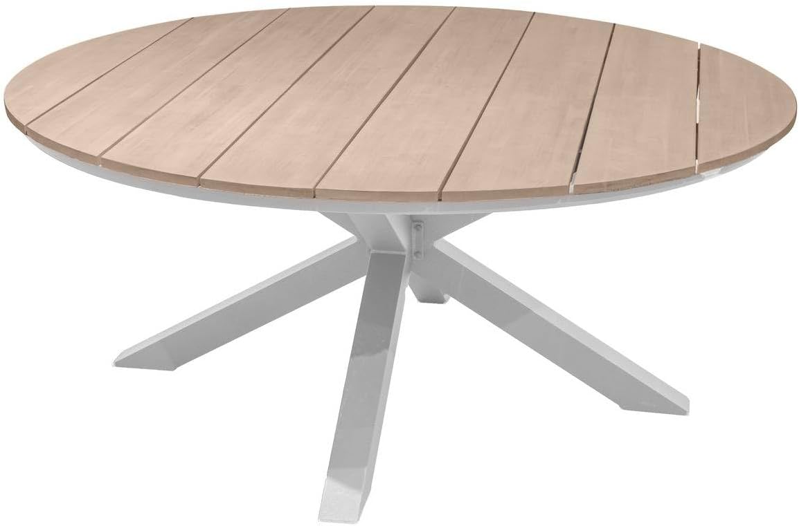 etevert - Oriengo - diamètre 160 cm - aluminium acacia 8 places