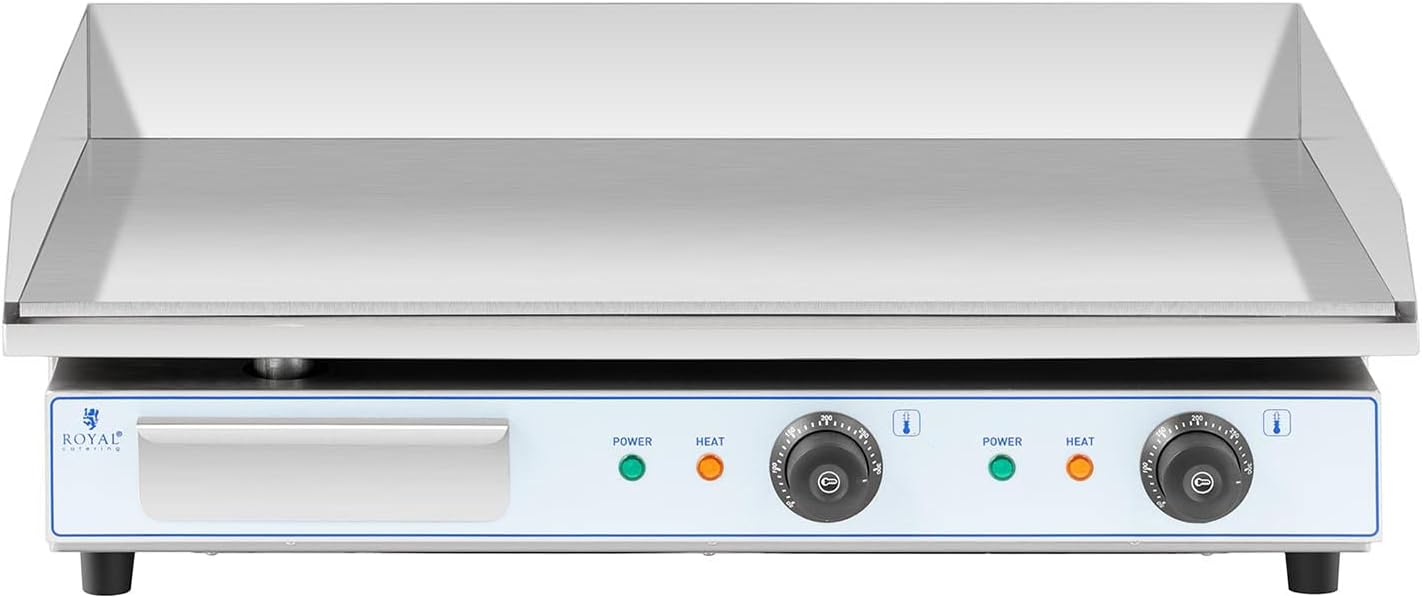 etevert - Plancha Électrique Double - 73x40cm - 2x2200W INOX Restaurant