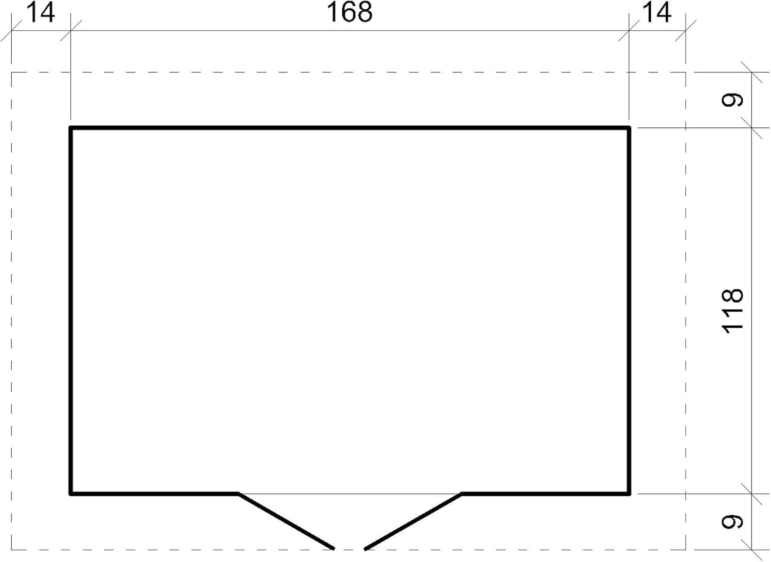 Abri de Jardin en Bois avec Sol TRAITÉ - Stockage extérieur I196xL136xH218 cm/ 1.98 m2 Petit abri à Outils, Local à vélos - Toit imperméable, fenêtres - etevert M367