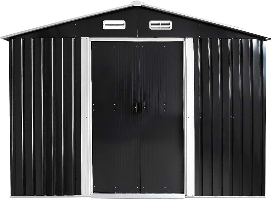 etevert - MANSO - Abri métal acier galvanisé gris 8m² - MANSO