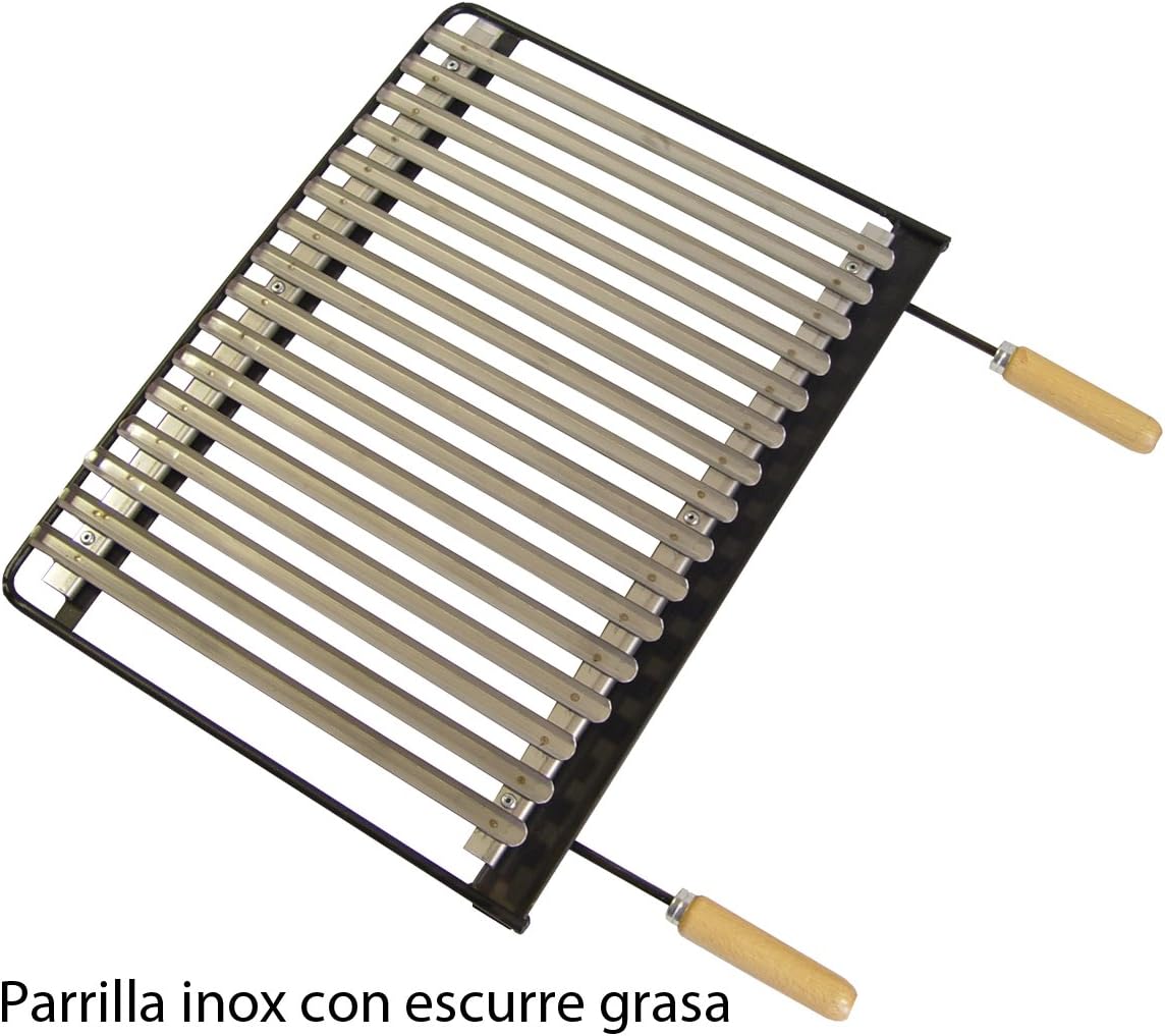 etevert - Barbecue inox avec grille fer - 71406
