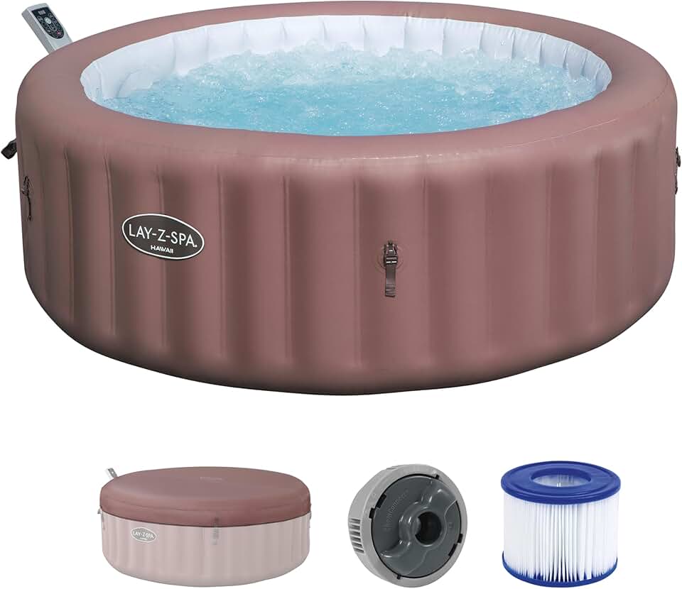 etevert Spa gonflable rond Hawaii Smart AirJet Energy Sense 4 - 6 places