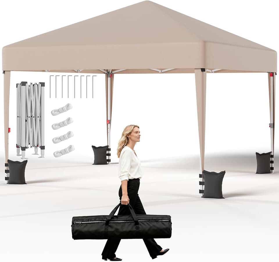 etevert - Tonnelle pliante série 3x3m - réglable, anti-UV, imperméable