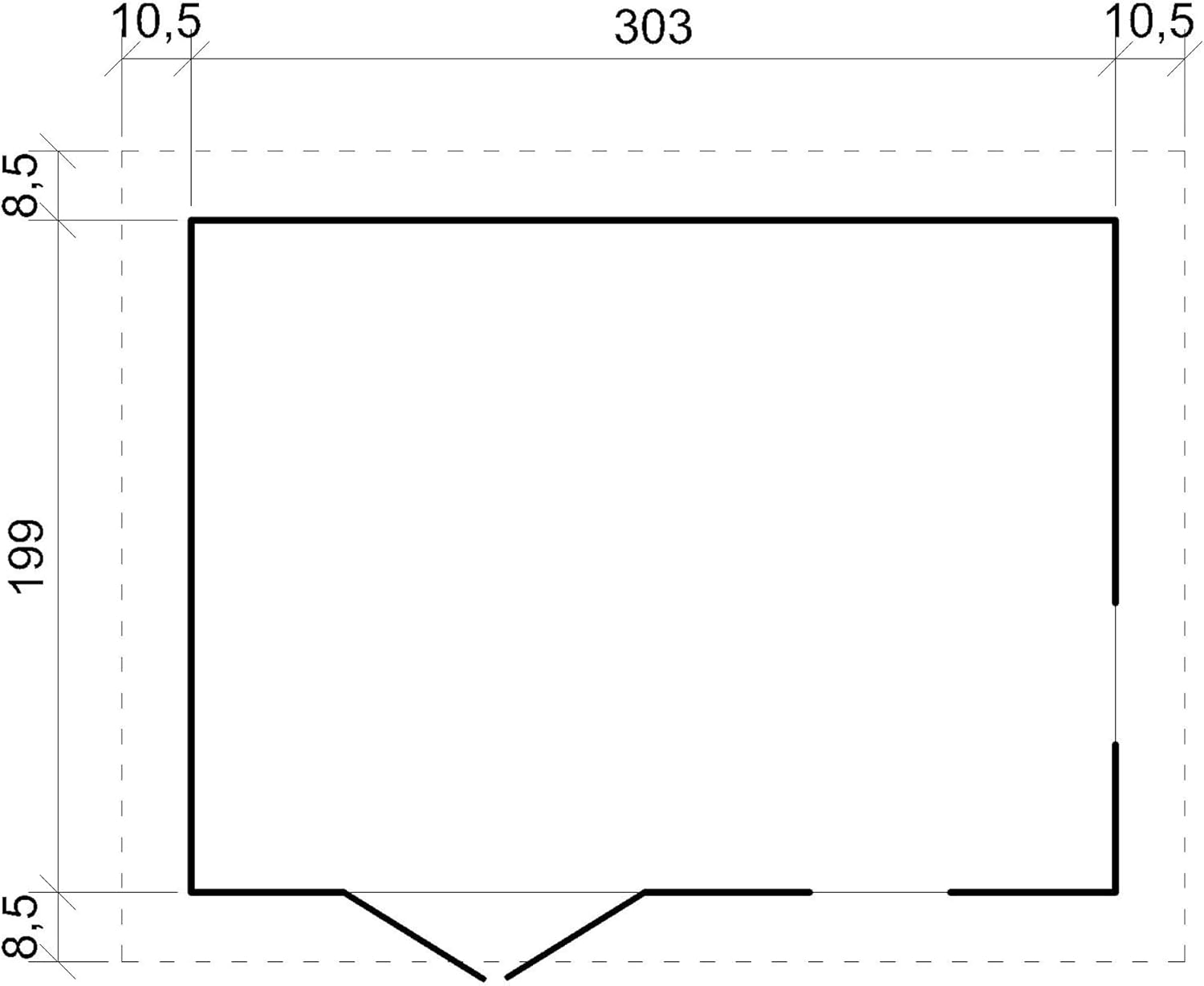 Abri de Jardin en Bois Exterieur avec Les PLANCHERS IMPRÉGNÉ- Cabane de Jardin en Pin/épicéa-H226x324x216 cm/6m2- Construction de Panneaux- Rangement pour vélos, Remise à Outils- etevert M334+M334G