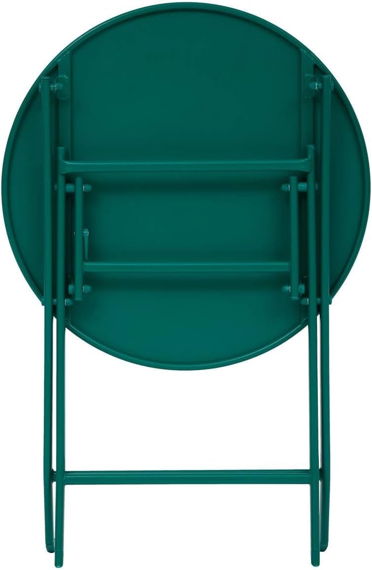 etevert - Greensboro - Ø60cm - Table ronde pliante acier vert opale