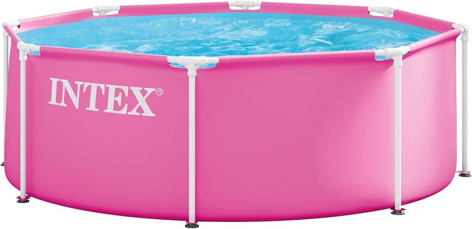 etevert - Piscine métal série 28290ND - 2,44x0,76m - structure rose, 28290ND