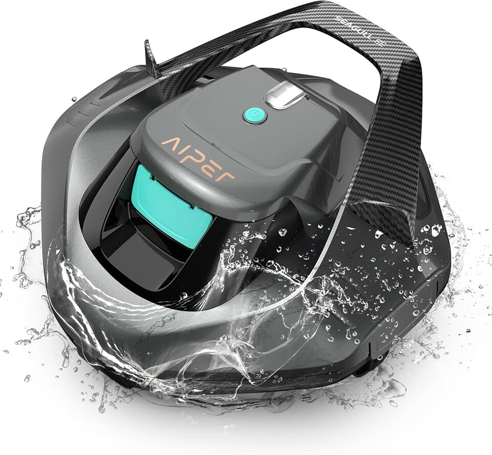 etevert - Robot piscine sans fil - 80 m² - double moteur, 90 min
