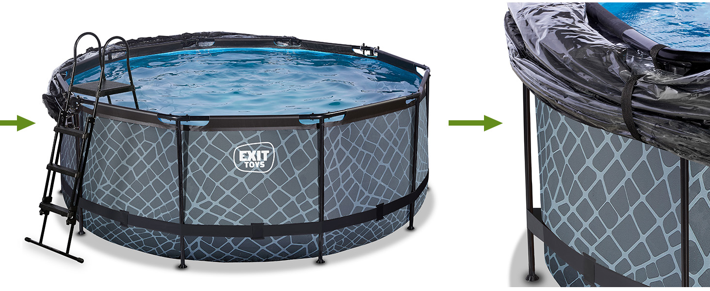 etevert piscine jardin auvent rond universel