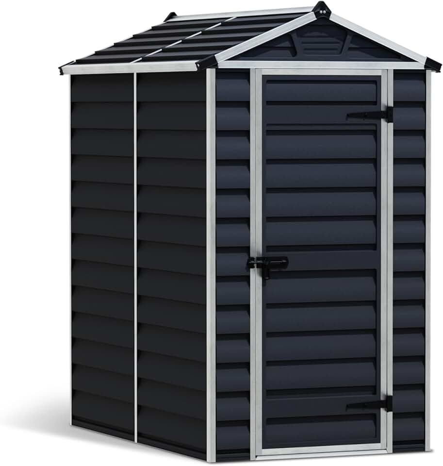 etevert by etevert - etevert - 121x177 cm - abri de jardin métal, polycarbonate anti-rouille, protection UV, gris minuit