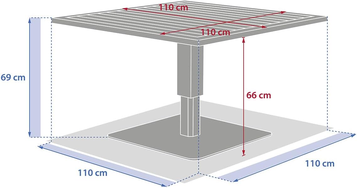 etevert - Salimia - 110x110x69 cm - Aluminium epoxy antirouille