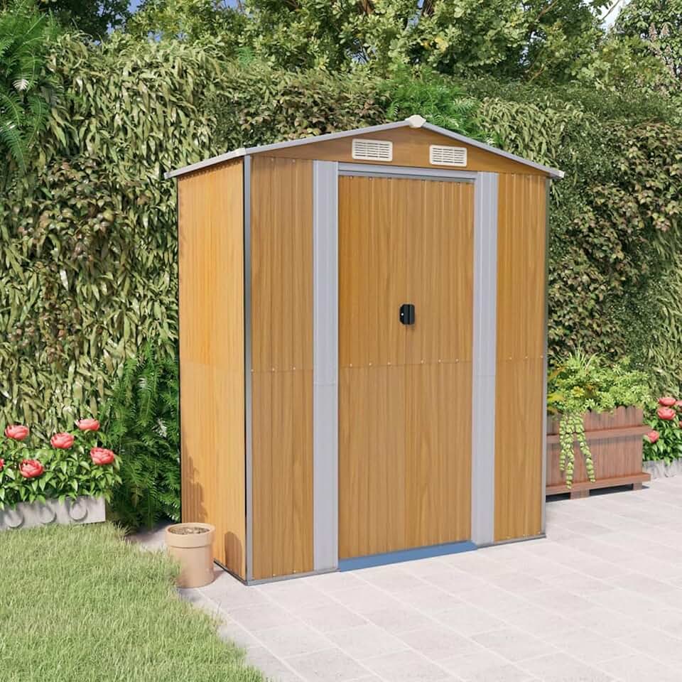 etevert - abri de jardin galvanisé - spacieux, pratique, acier