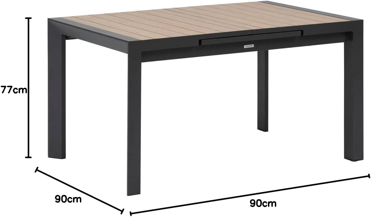 etevert - Evasion Extensible 8 places - aluminium antirouille - effet bois
