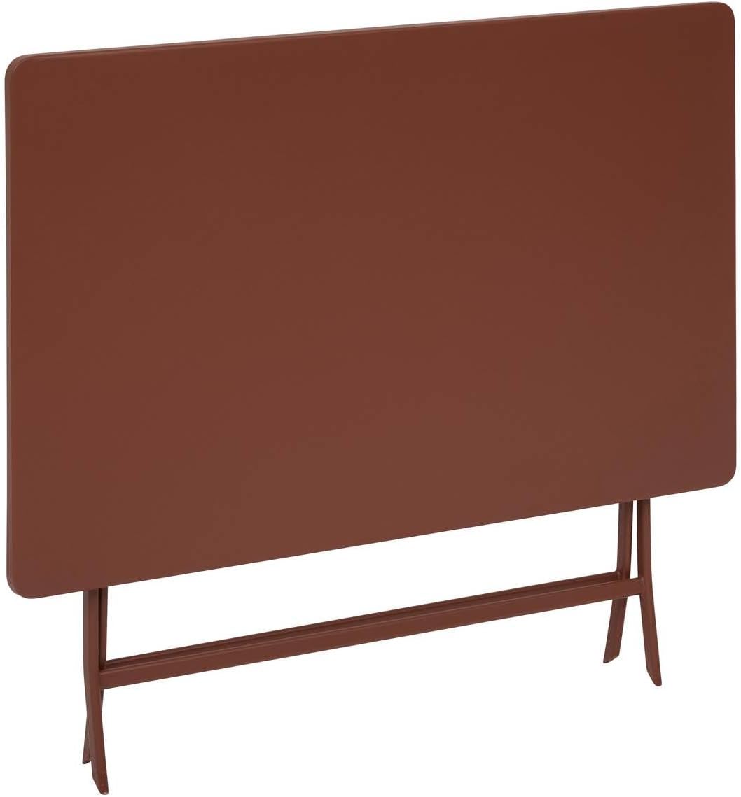 etevert - Greensboro - 110x70 cm - table pliante 4 places acier acajou