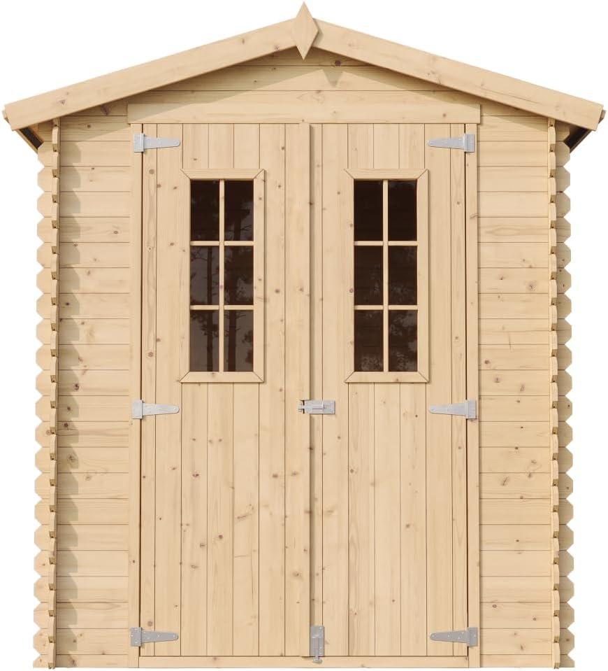 Abri de Jardin en Bois - Stockage extérieur I186xL196xH218 cm/ 2,82 m2 Petit abri à Outils, Local à vélos - etevert M320C