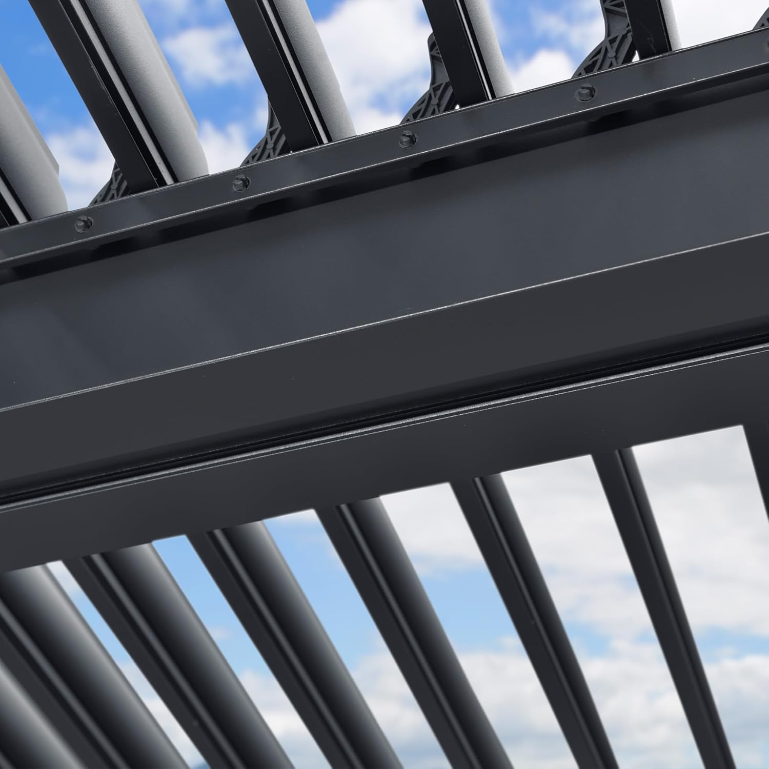 etevert - pergola bioclimatique - 6x4,24m aluminium, lames indépendantes