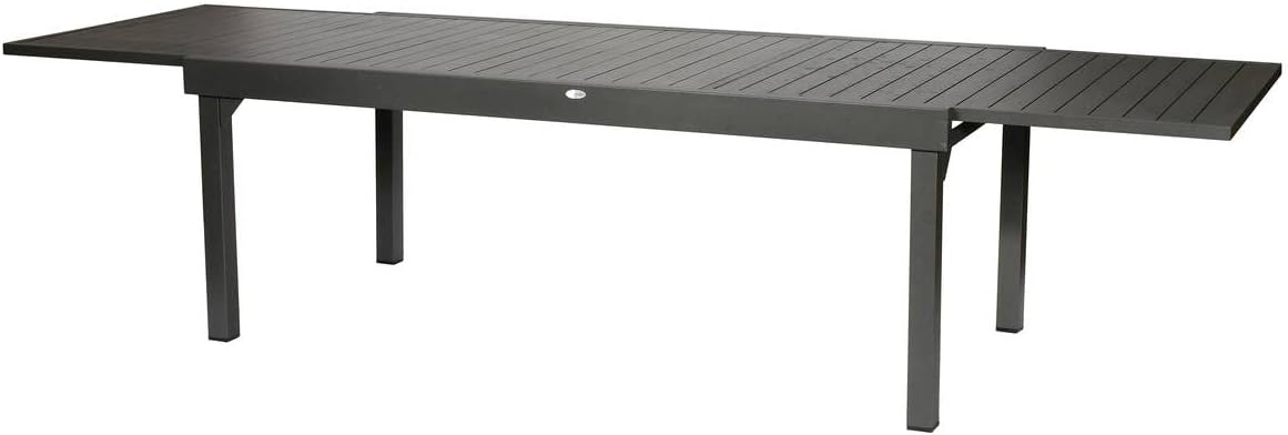 etevert - Piazza - 230/340x100 cm - table extensible 12 places, aluminium antirouille