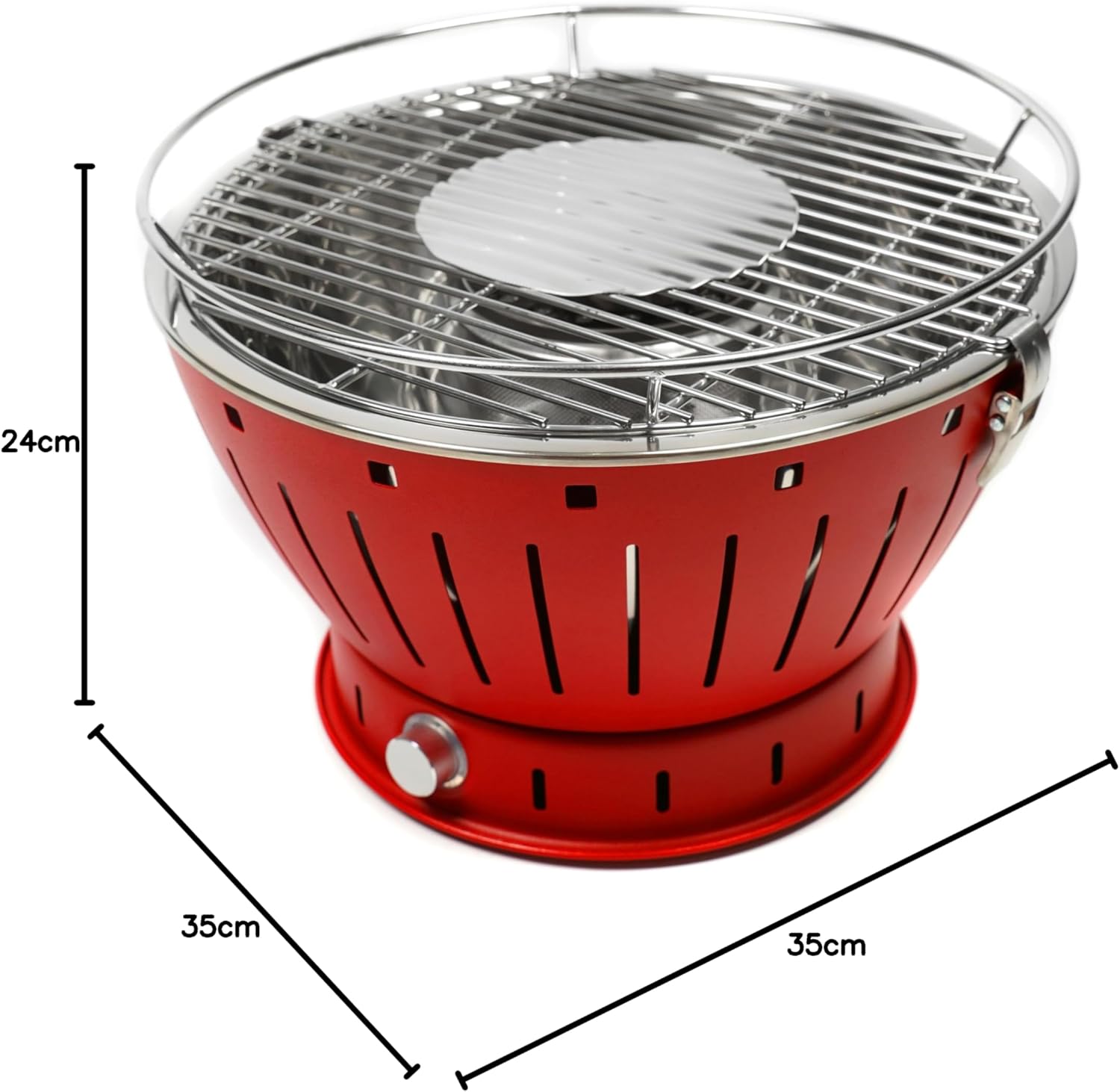 etevert - Barbecue portable 35cm - charbon - sans fumée