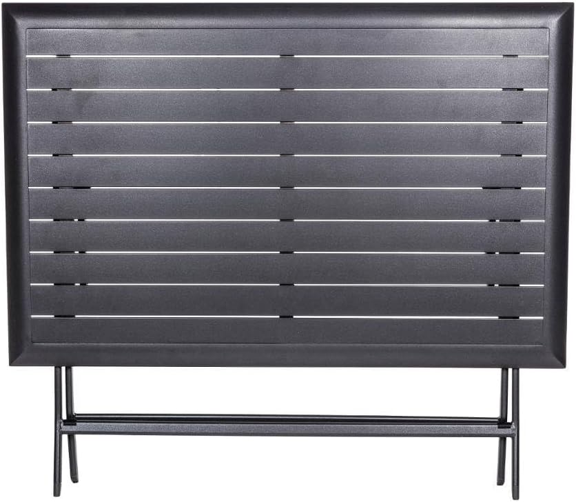 etevert - Azua - table pliante 4 places, alu époxy gris graphite