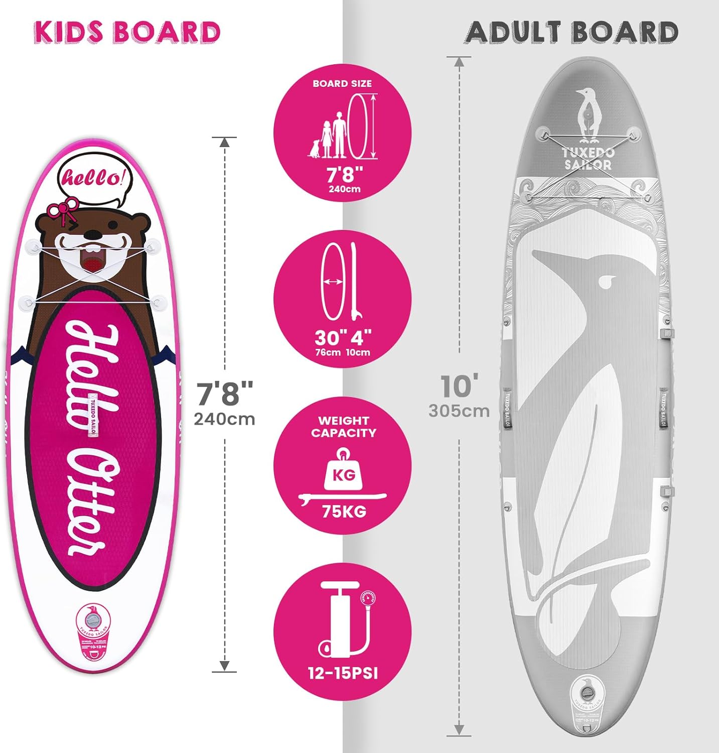 etevert Paddle Gonflable Adulte, Planche de Stand Up Paddle Gonflable, Sup Paddle Board Gonflable avec Accessoires Complets, Planche de Surf Paddle
