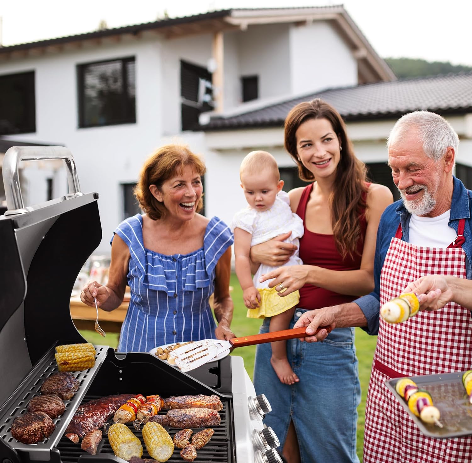 etevert – Barbecue Série 4+1 – 14,5kW, inox, tablettes, 2 portes