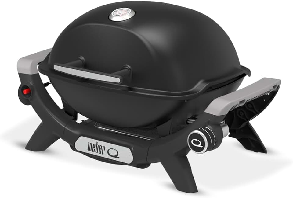 etevert - Q 1100N - compact et léger - grille fonte, allumage électronique, noir