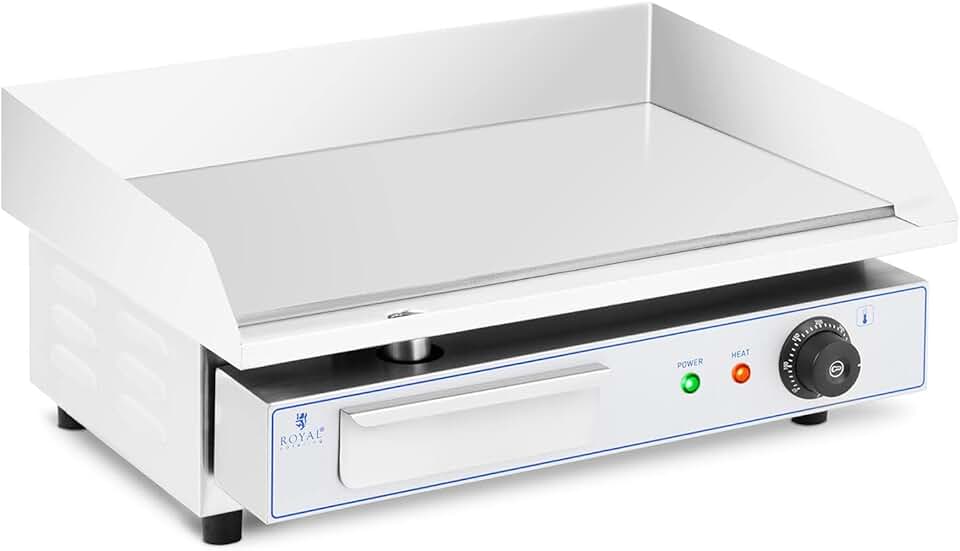 etevert - Plancha Électrique Lisse Inox 55x35 cm 3000W Restaurant