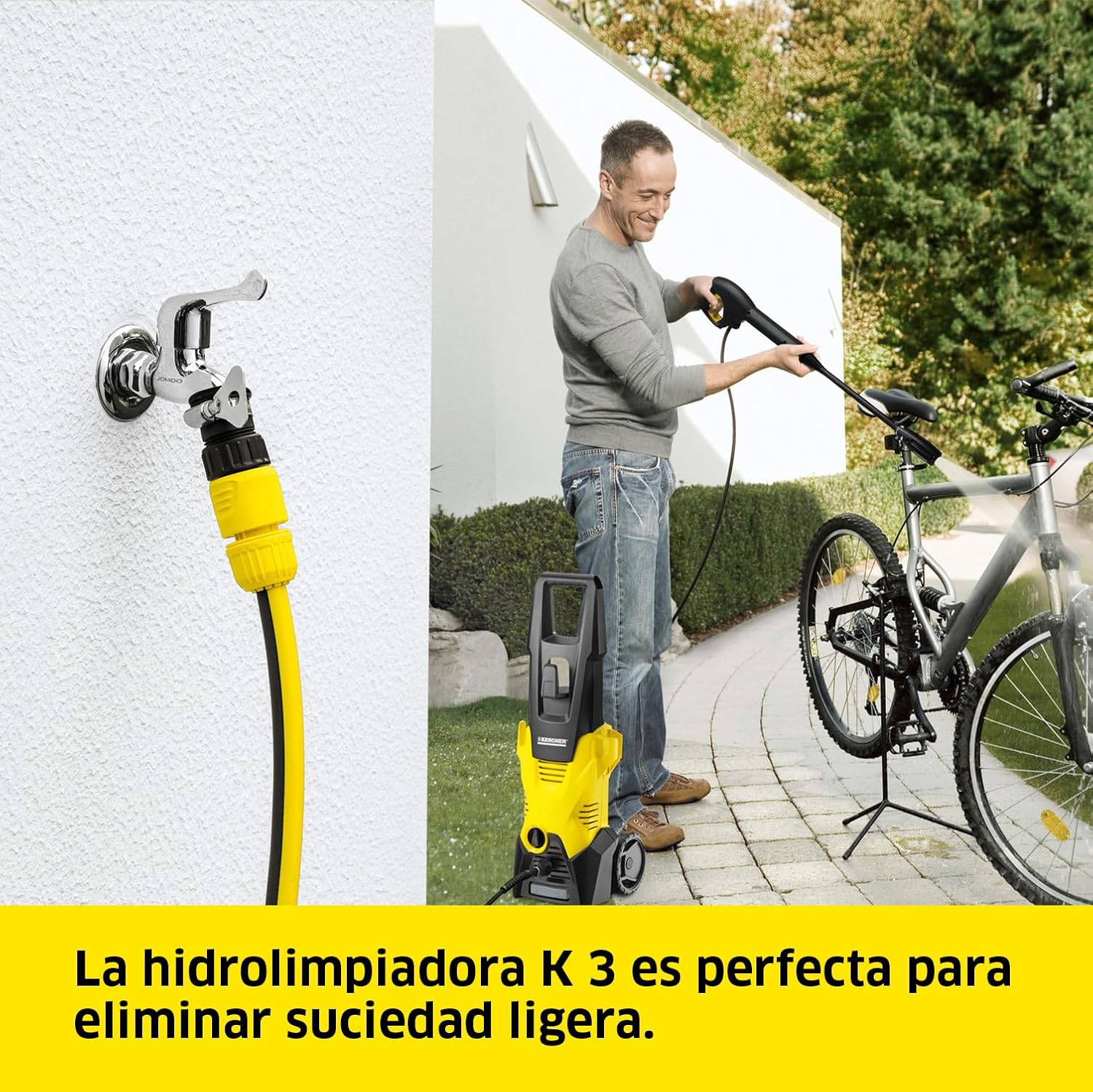 etevert - K 3 - 25 m²/h, 120 bars, débit 380 l/h - pistolet & accessoires