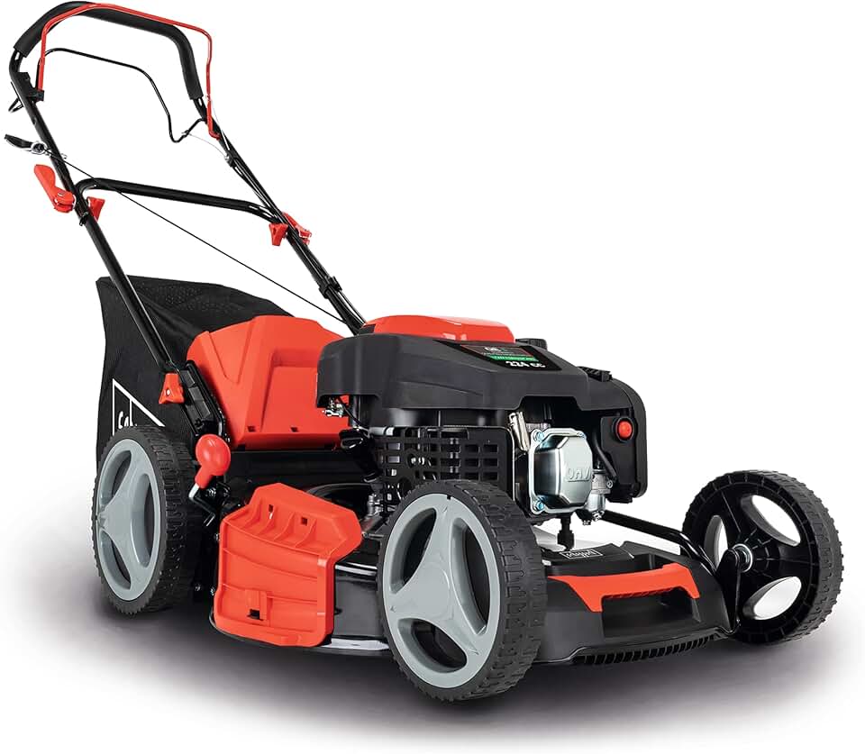 etevert - Tondeuse thermique autotractée - 53cm - 6CV, mulching, 65L, réglage hauteur, MS225-53