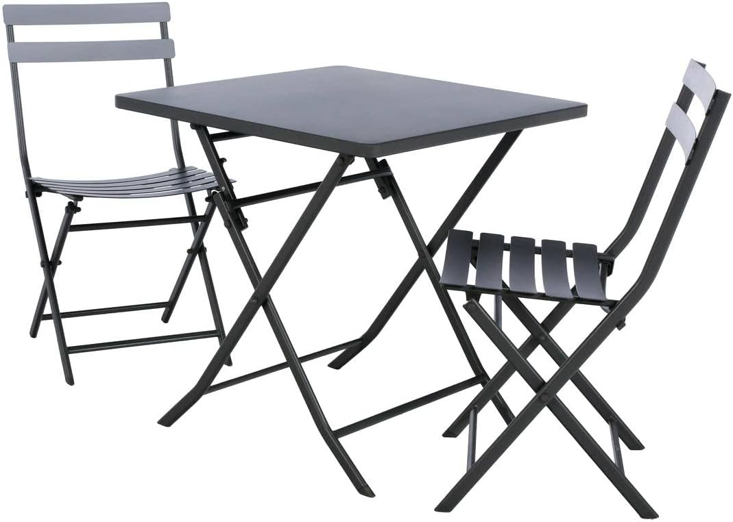 etevert - Greensboro - 2 places - Acier antirouille, pliante, 70x70 cm