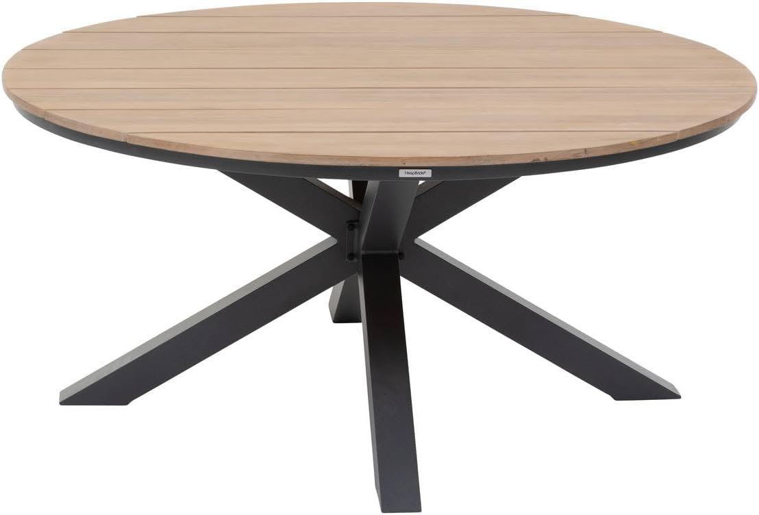 etevert - Oriengo - 4 places, ronde, aluminium epoxy/acacia