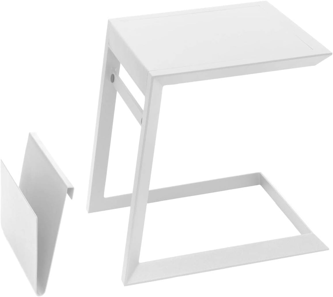 etevert - table d'appoint Allure - 50x50 cm - acier blanc