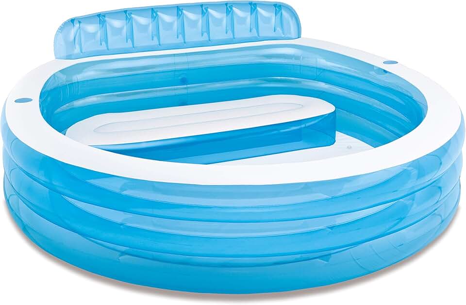 etevert 57190EP Swim Center Family Lounge Piscine Ronde Gonflable Bleu 90 x 86 x 31 cm