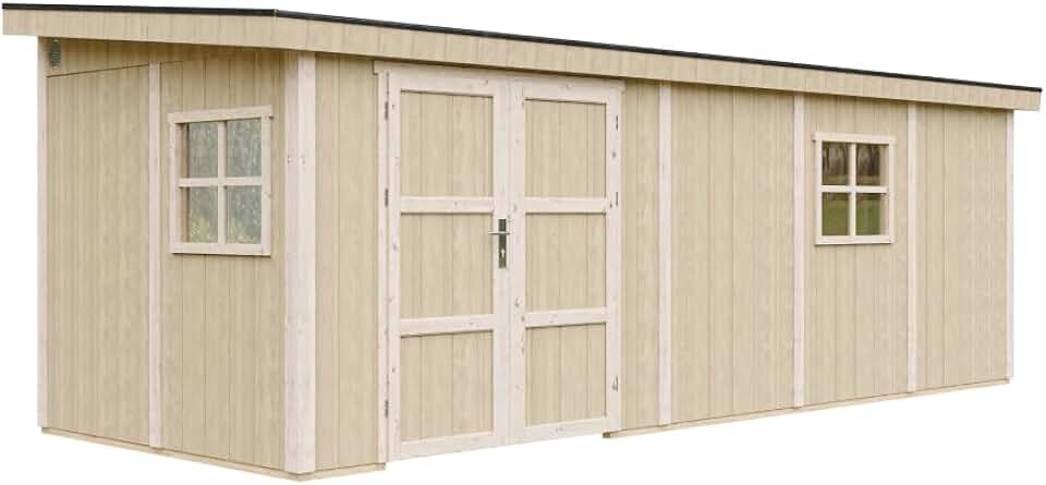 etevert - Abri de jardin premium 14,3m², panneaux LP, sans plancher, M941B