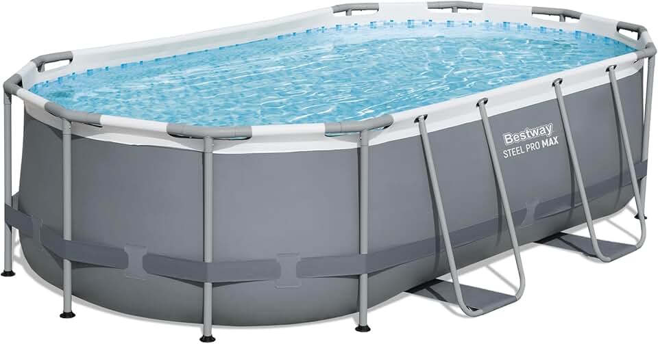 etevert - Steel Pro Max - 427x250x100 cm - piscine hors sol, gris