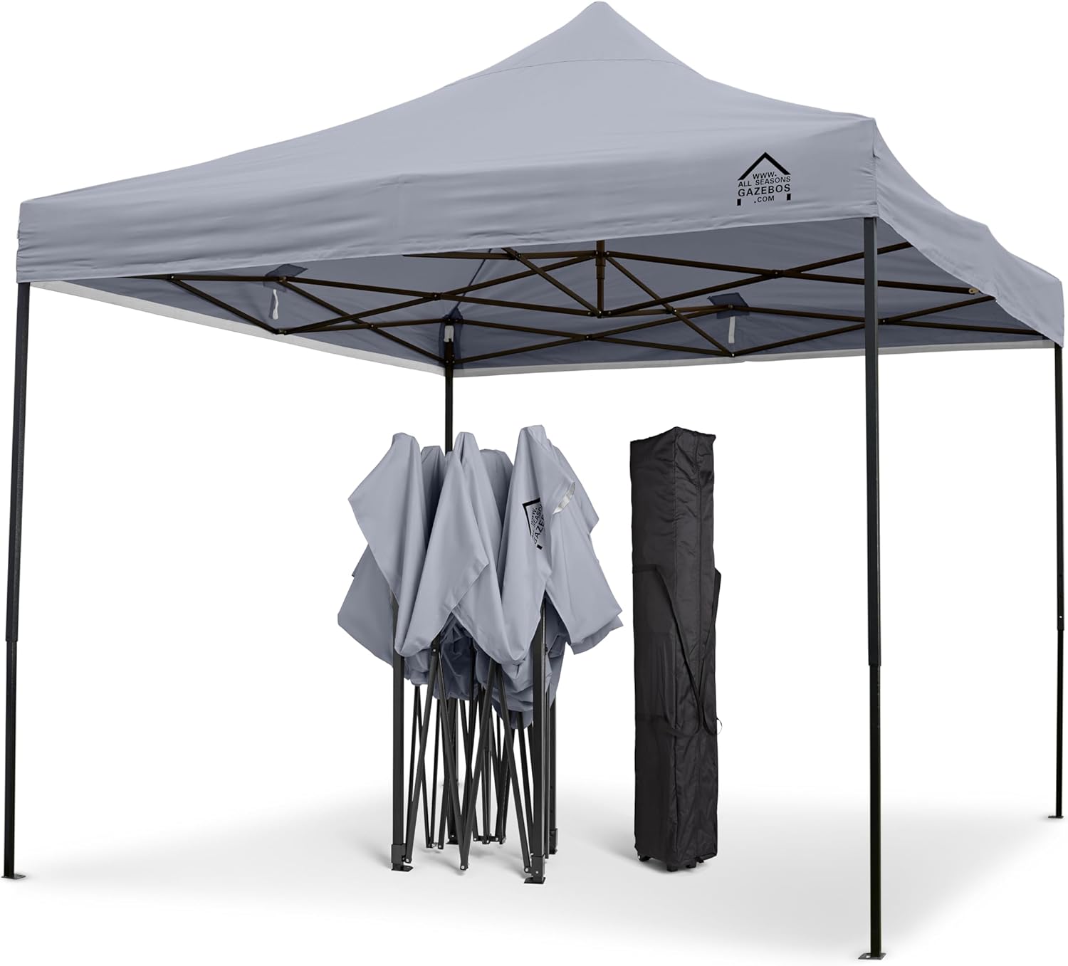 etevert - Tonnelle série résistante - 3x3m - étanche, gris métallisé