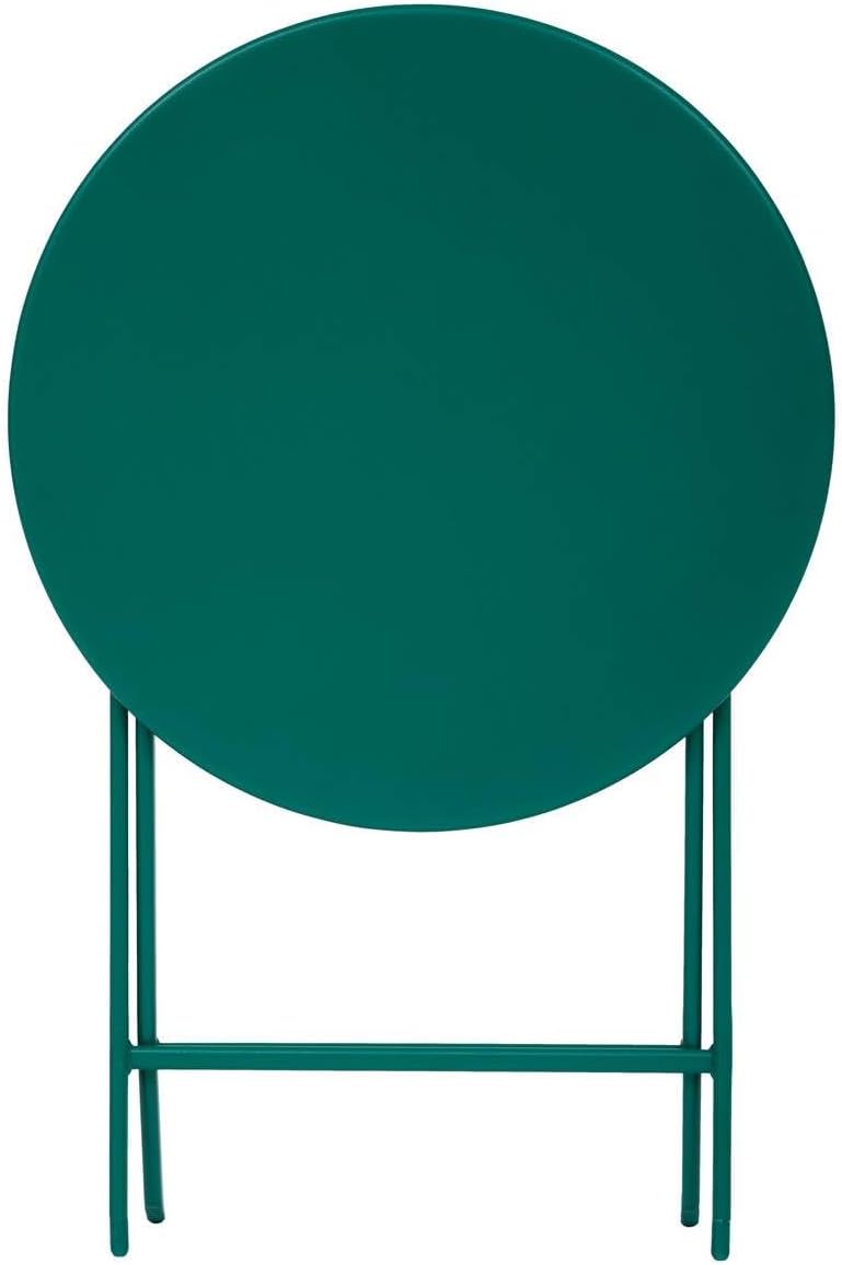 etevert - Greensboro - Ø60cm - Table ronde pliante acier vert opale