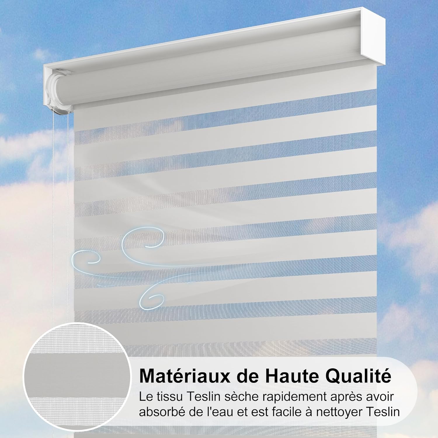 etevert - pergola bioclimatique - 4,24x3m - aluminium, stores enrouleurs, lames orientables
