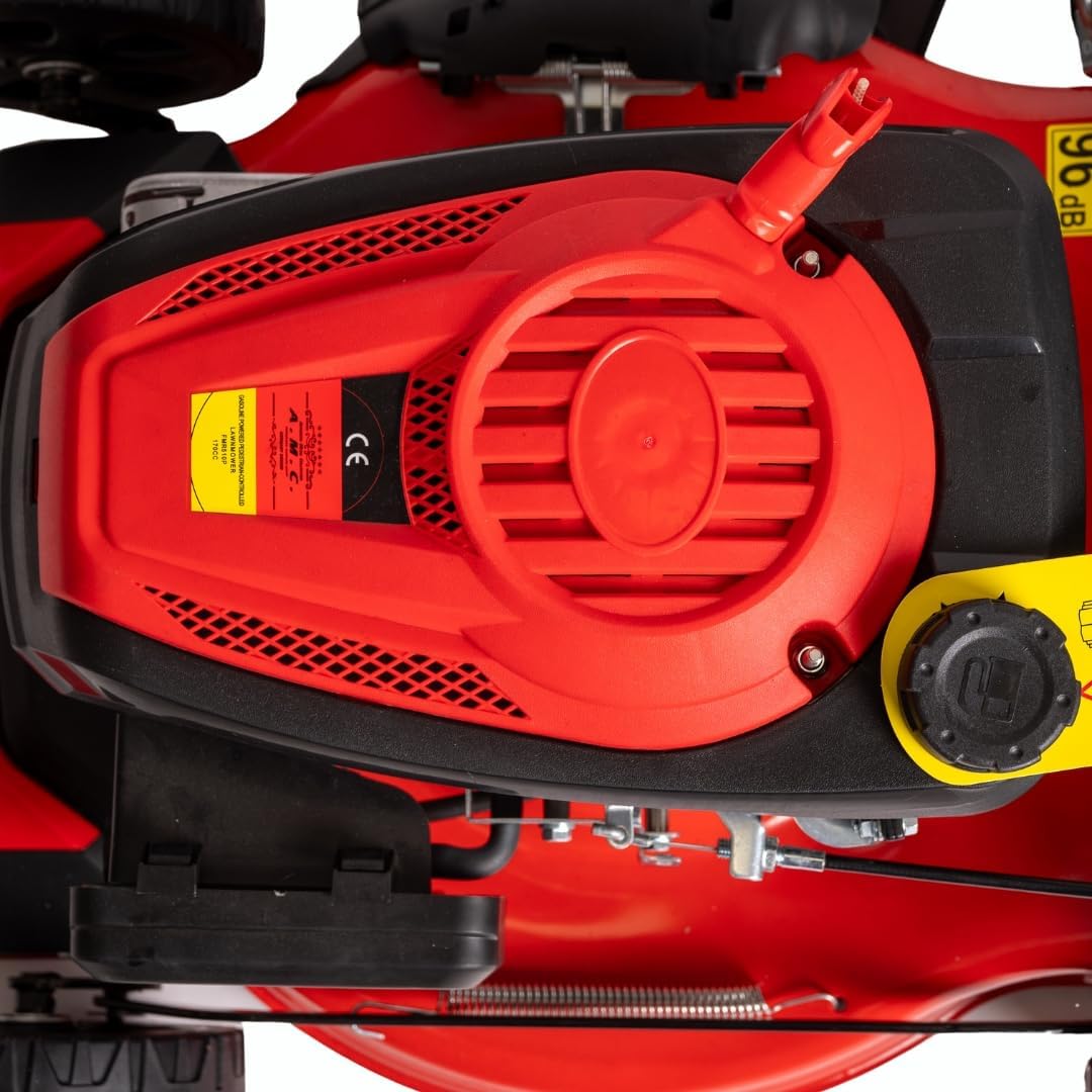 etevert Tondeuse à gazon à explosion automotrice 4in1-4 CV, Tondeuse à gazon thermique autoportée - Moteur 170cc 4 temps avec autotraction - Largeur de coupe 51 cm - Mulching - Panier de collecte 60L