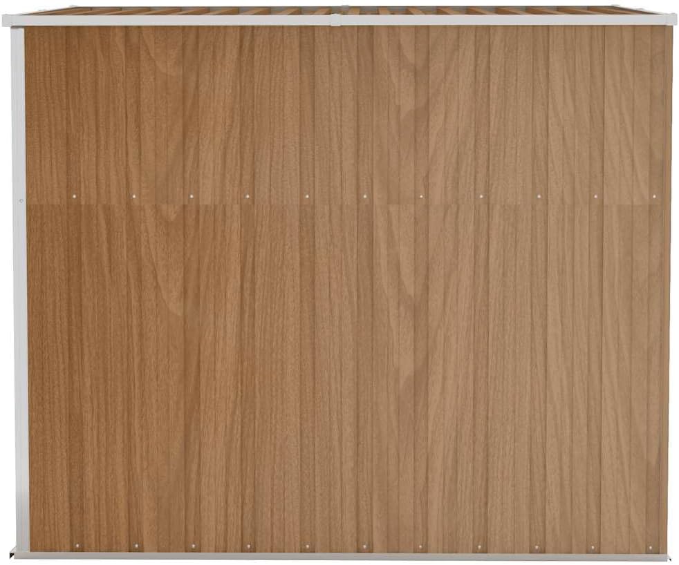 etevert Abri de Jardin Mural Marron 118x194x178 cm Acier galvanisé, Maison & Jardin, Pelouses & Jardins, Vie en extérieur, Structures extérieures, Cabanes & abris de Jardin, Brun, (Poids 31.54KG)